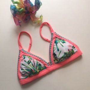 Xhilaration Bikini Top Melon and Turquoise.